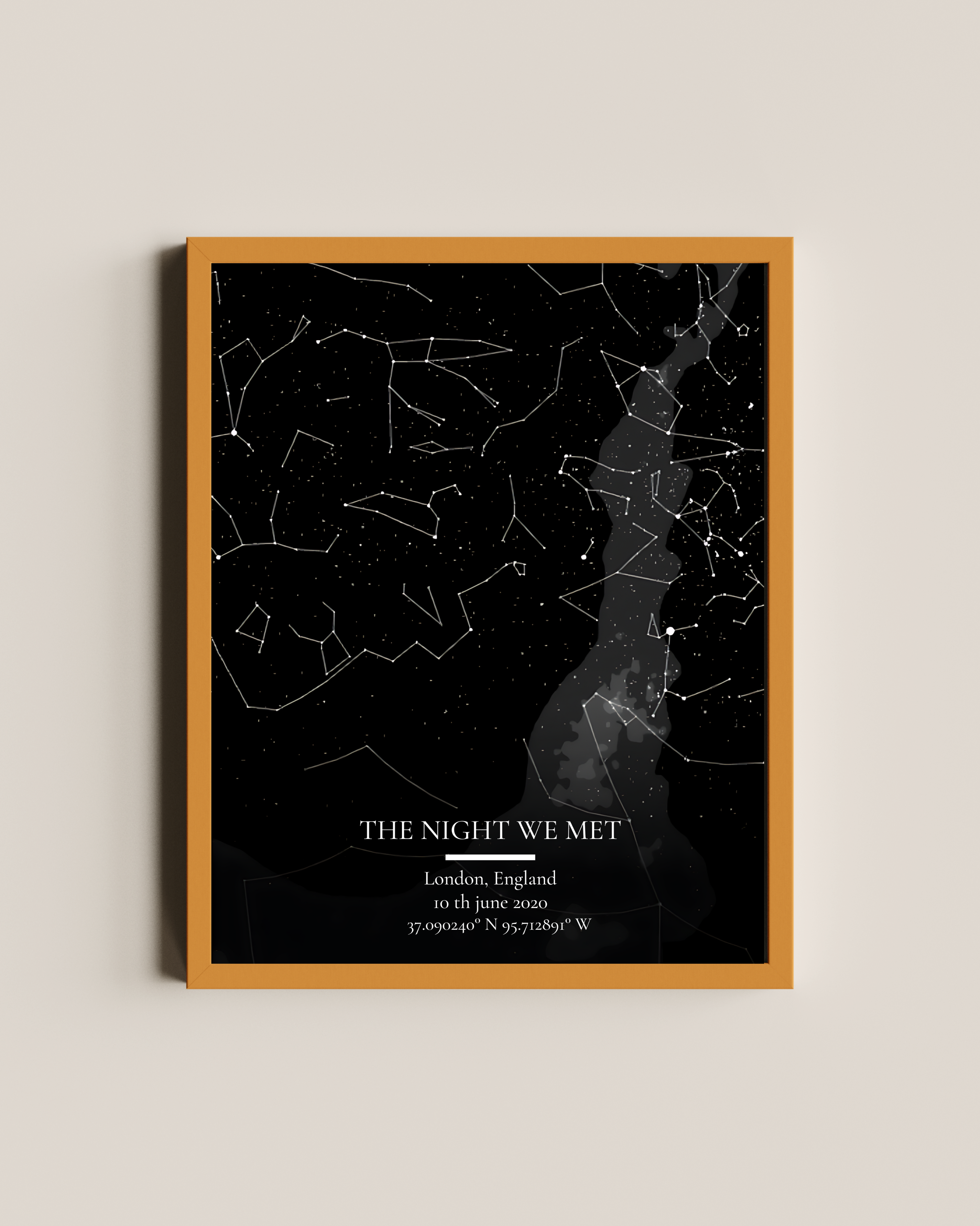 Framed Star Map