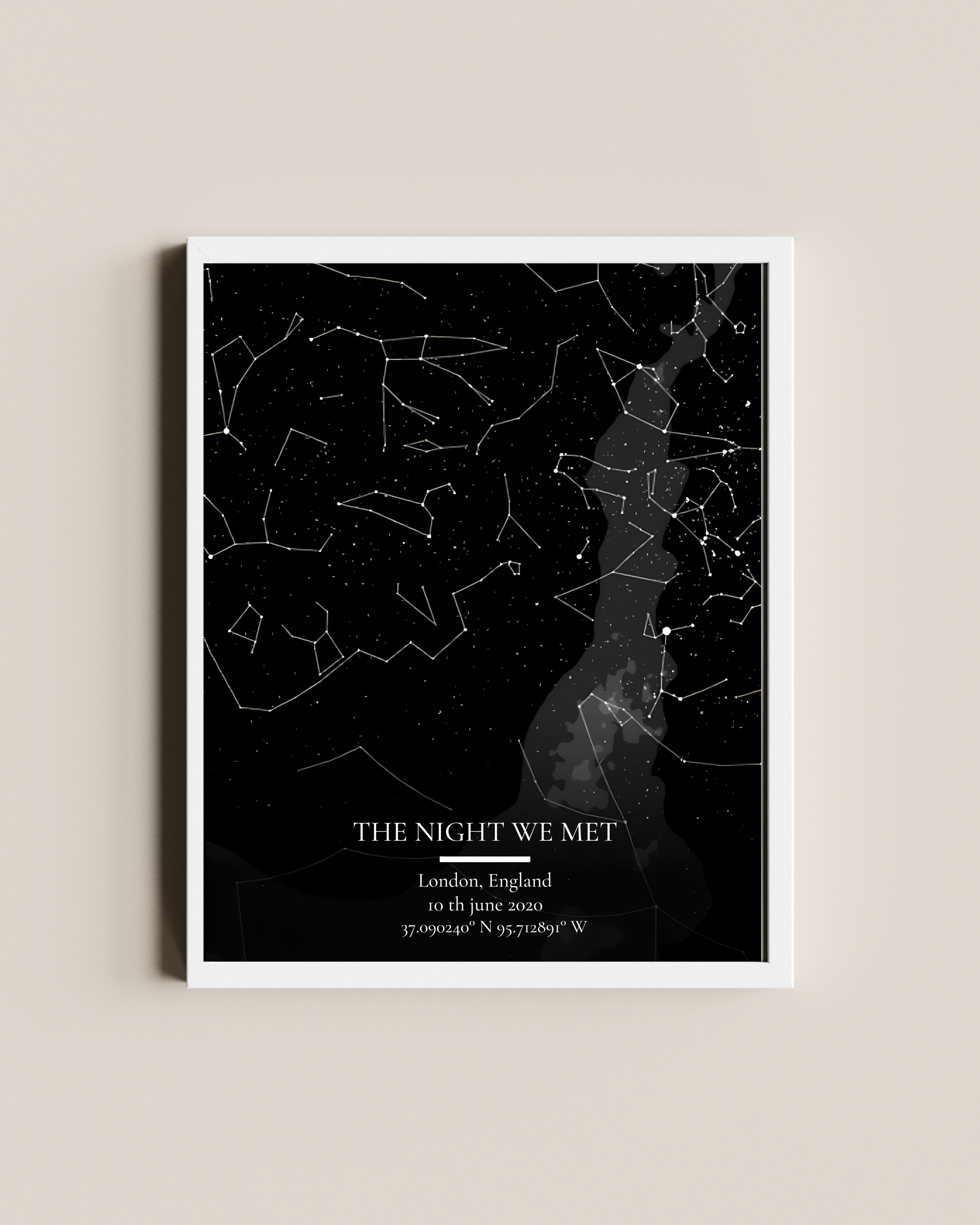 Framed Star Map