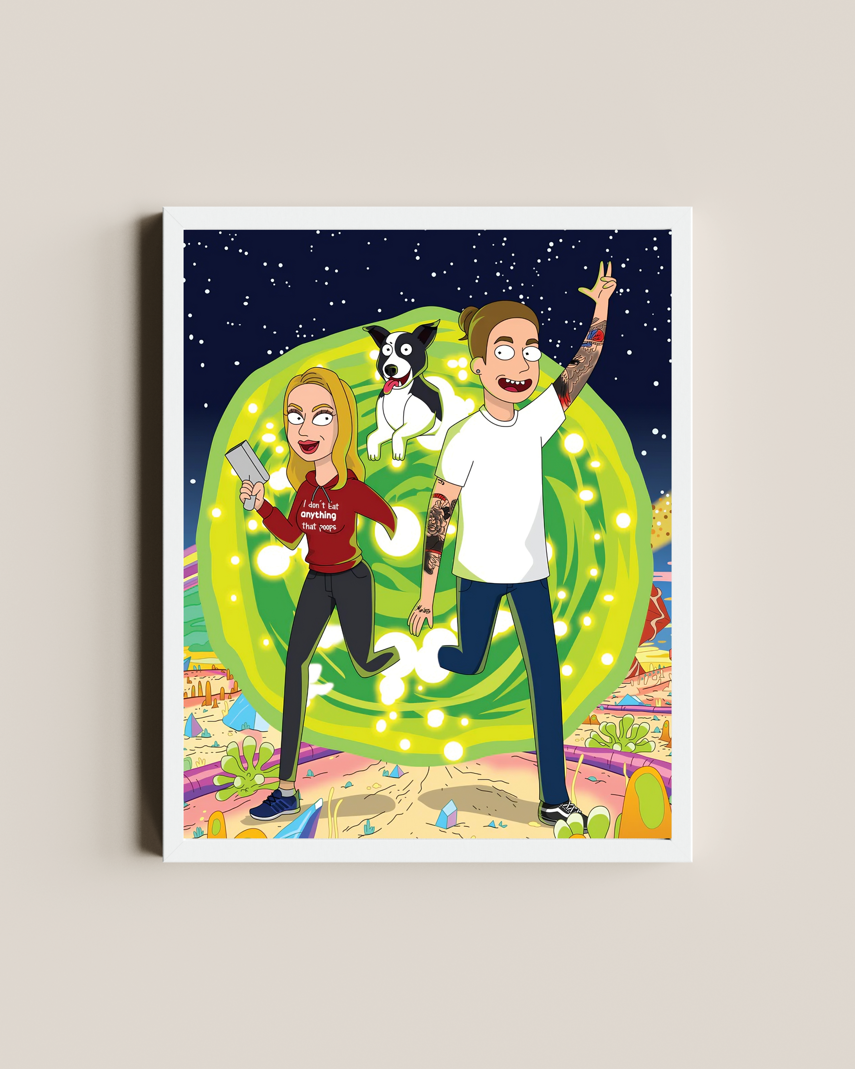 Framed Rick and Morty