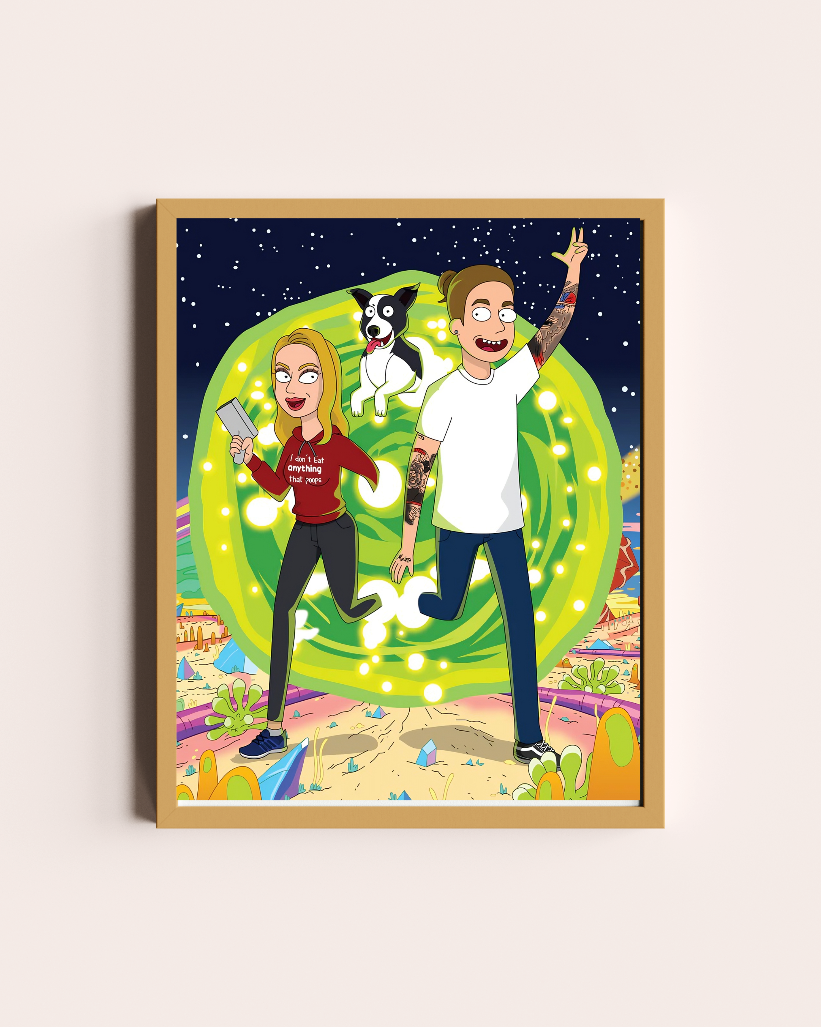 Framed Rick and Morty