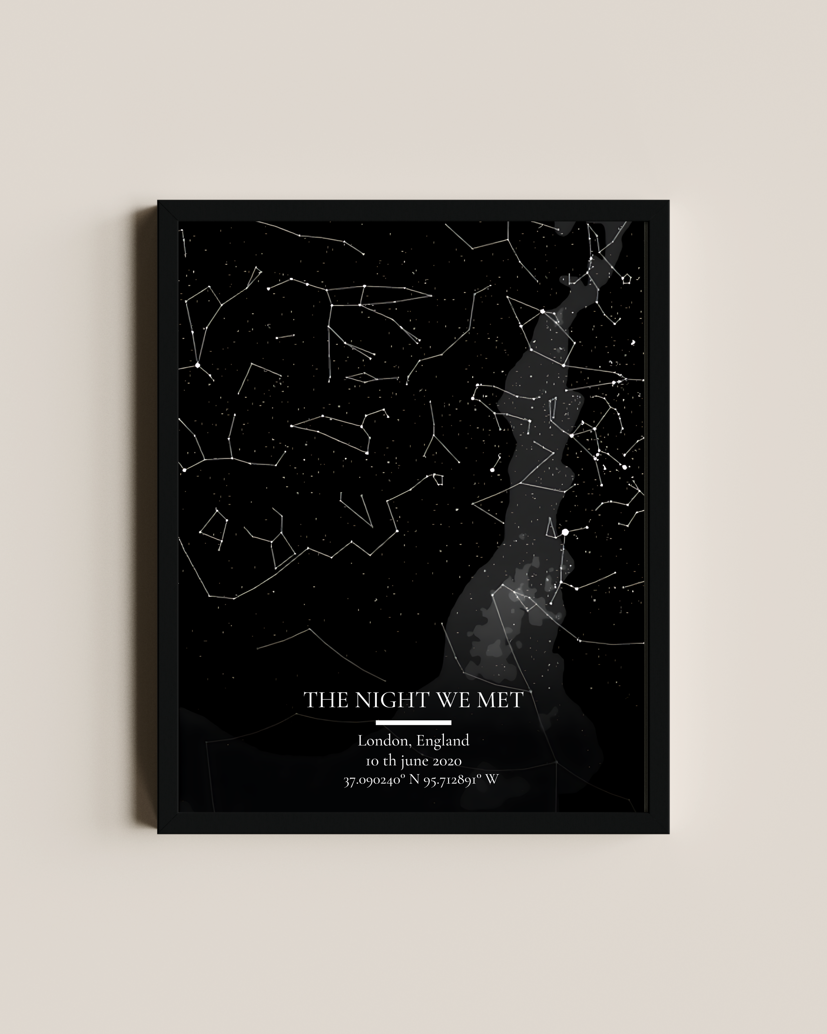 Framed Star Map