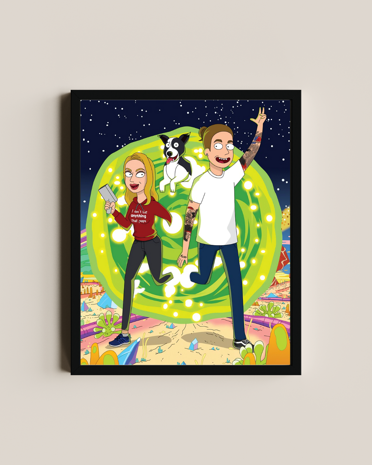 Framed Rick and Morty